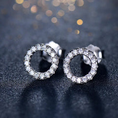Minimalist S925 Silver Rose Gold Stud Earrings
