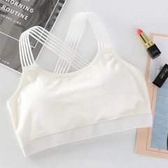 Cotton Strapless Bra Top with Removable Padding for Women