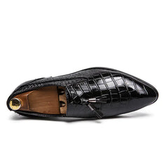 Retro British Style Men's Pointed Leather Shoes