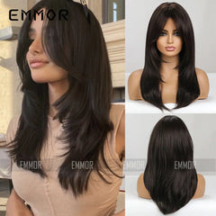 2024 Gradient Color Full Head Wig - Medium Long Style