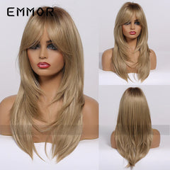 2024 Gradient Color Full Head Wig - Medium Long Style