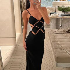 Summer Ladies Backless Slim Camisole Dress for Events