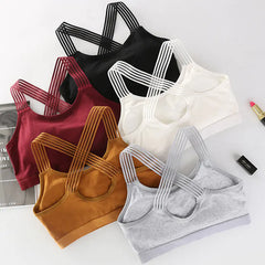 Cotton Strapless Bra Top with Removable Padding for Women