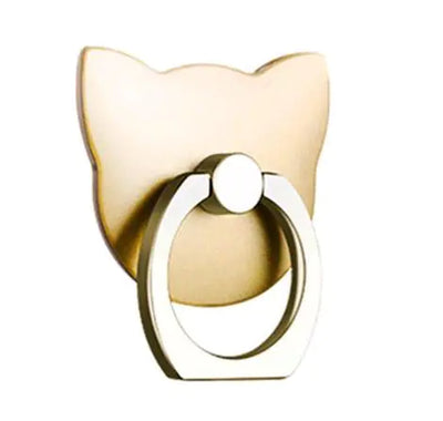 Cartoon Cat Metal Ring Holder, Stick-On Phone Stand