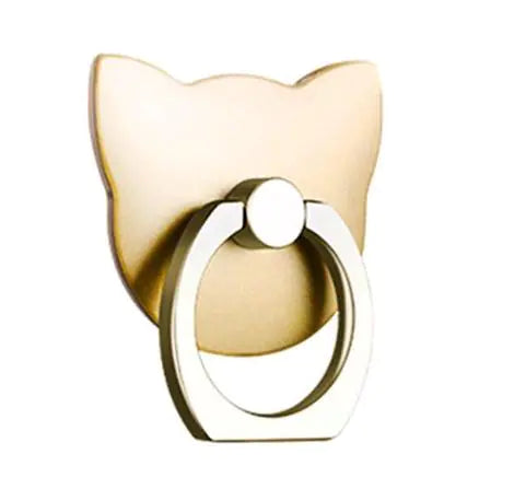 Cartoon Cat Metal Ring Holder, Stick-On Phone Stand