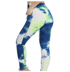 Fashionable Tie-Dye Bubble Pocket Trousers for Women