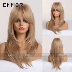 2024 Gradient Color Full Head Wig - Medium Long Style