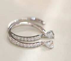 C-Shaped Female Ring in S925 Sterling Silver