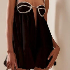 Diamond Striped Pleated Dress for Women