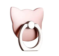 Cartoon Cat Metal Ring Holder, Stick-On Phone Stand