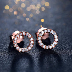 Minimalist S925 Silver Rose Gold Stud Earrings