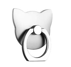 Cartoon Cat Metal Ring Holder, Stick-On Phone Stand