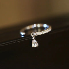 C-Shaped Female Ring in S925 Sterling Silver