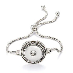 Creative Alloy Snake Chain Bracelet with Noosa Buttons