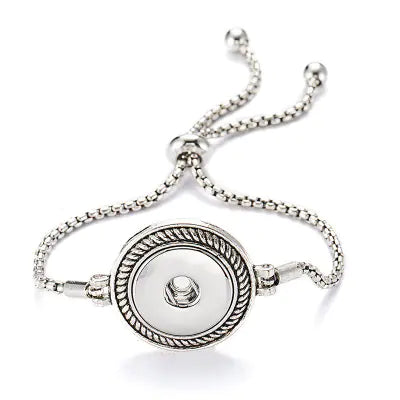 Creative Alloy Snake Chain Bracelet with Noosa Buttons