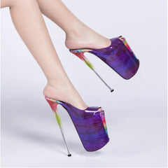 Super High Stiletto Transparent Glass Slippers