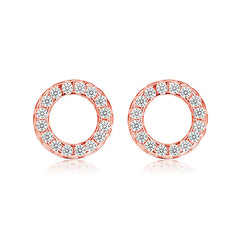 Minimalist S925 Silver Rose Gold Stud Earrings